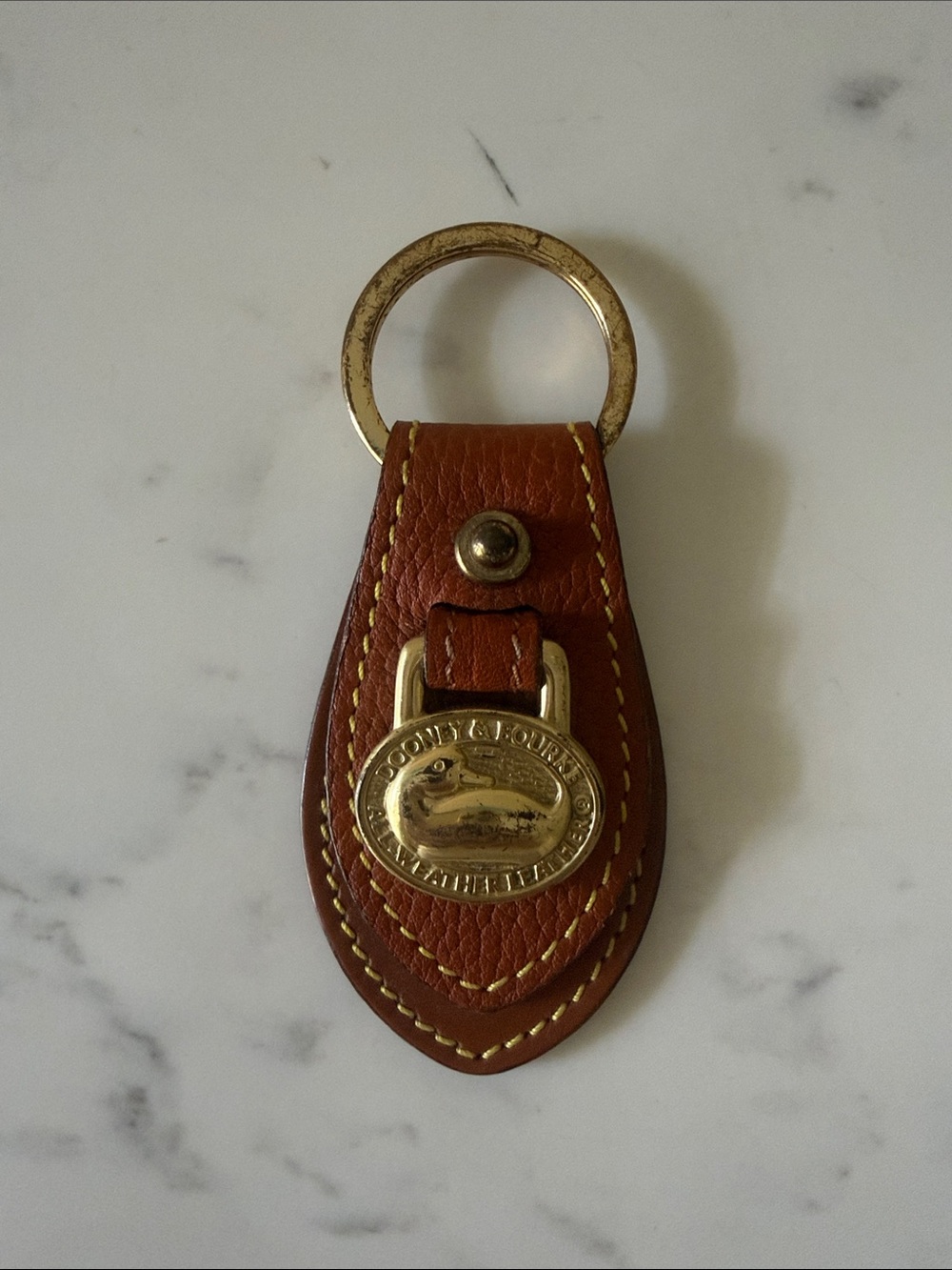 Dooney & Bourke Brown Leather Key Fob